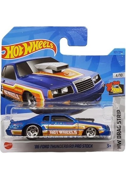 - ´86 Ford Thunderbird Pro Stock - Hw Drag Strip 4/10 - HKH32 - Short Card - Stockcar Racing - Mavi Metalik - Mattel 2023 fiyatları