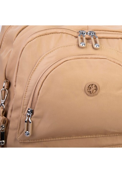 Unisex Büyük Boy Hafif Çok Gözlü Sırt Çantası Kum fiyatları