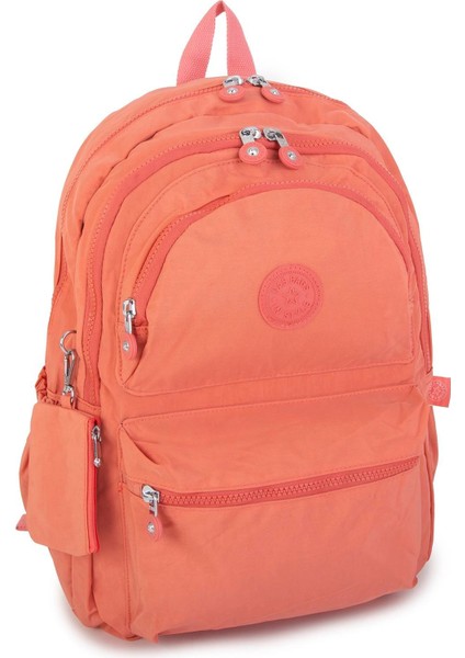 Unisex Zararlı Kimyasal Içermeyen Waterproof Sırt Çantası Somon