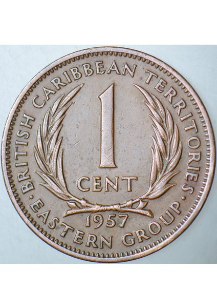Doğu Karayipler 1 Cent 1957 Kraliçe Iı. Elizabeth. 26 mm fiyatları