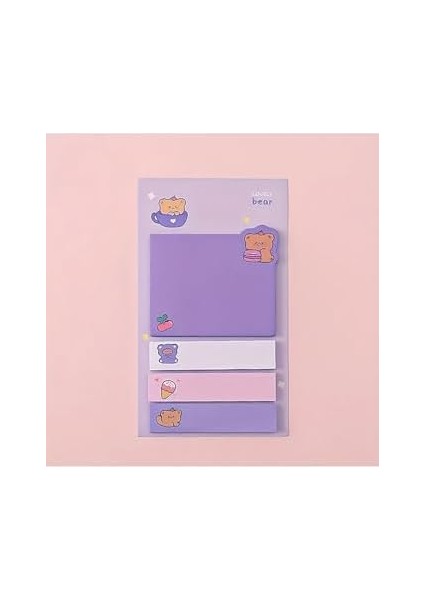 Mor Temalı 4 Renkli Not Seti - Post-It - Sticky Note modelleri