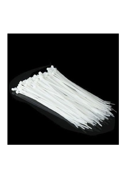 4,8X200 Beyaz Kablo Bağı & Plastik Kelepçe & Cırt Kelepçe 100 Adet (Paket)