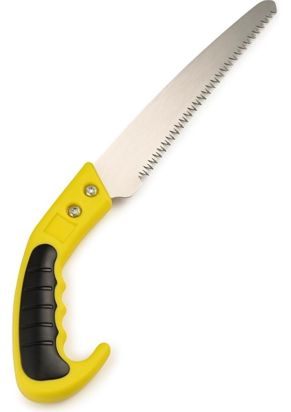 Budama Testeresi, 27 cm Paslanmaz Çelik Dişli Bıçak, 17 cm Ergonomik Saplı, Ağaç Dalları ve Bahçe Budama Işleri Için El Testeresi, Hafif ve Dayanıklı Yapı