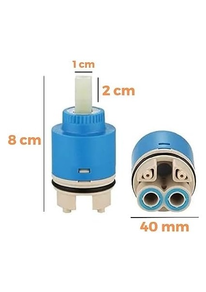 Batarya Kartuşu 40 mm Ayaklı Aç Kapa Musluk Çeşme Kartuşu fiyatları