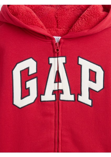 Erkek Çocuk Kırmızı Gap Logo Sweatshirt Fermuarlı Sherpa fiyatları