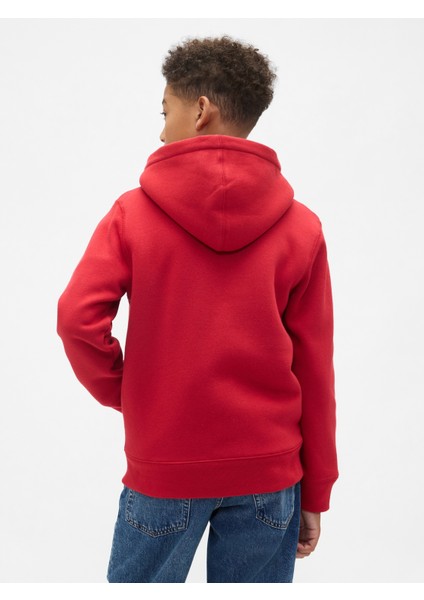 Erkek Çocuk Kırmızı Gap Logo Sweatshirt Fermuarlı Sherpa fırsatları