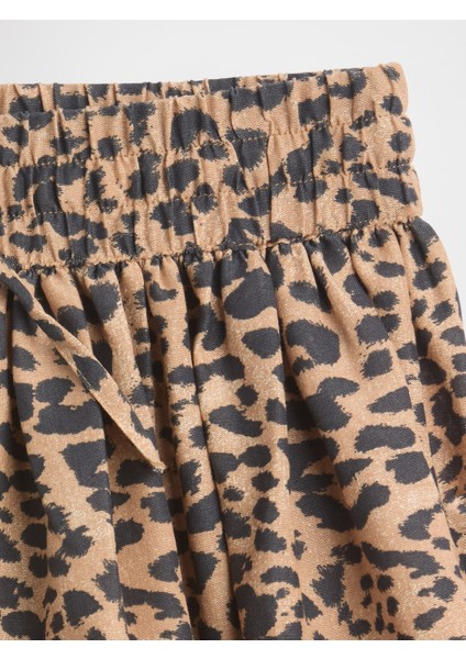 Kız Çocuk Kahverengi Leopar Desenli Etek fiyatları