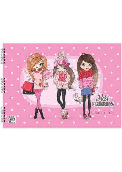 25 * 35 15 Yp. Spiralli Best Friends Resim Defteri