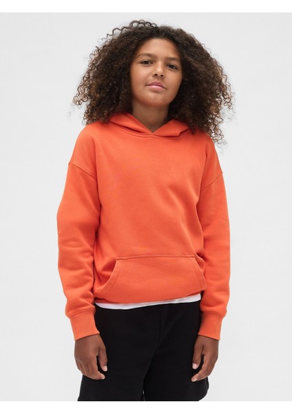 Erkek Çocuk Turuncu Vintage Soft Relaxed Sweatshirt