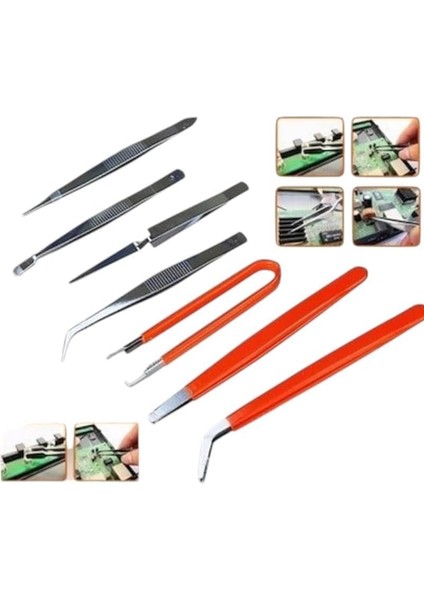 Home 7 Parça Antistatik Cımbız Seti - Elektronik, Bilgisayar, Telefon ve Tv Tamiri Için Profesyonel Cımbız Kiti, Hassas Uçlu Mini Set modelleri