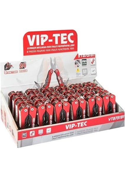 9 Parça Mını Fonksiyonel Çakı Pense VT875191 modelleri