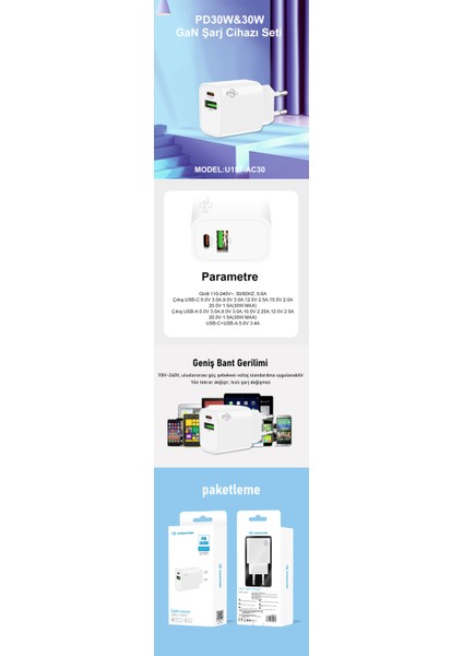 30W Pd Şarj Adaptörü