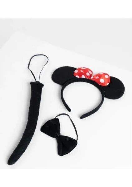 Minnie Mouse Kostüm Seti Taç Kuyruk Papyon Gösteri Seti modelleri
