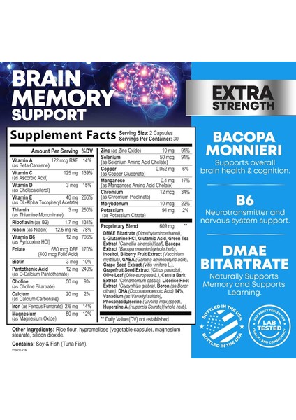 Brain Memory Support – Günlük Odak, Hafıza ve Konsantrasyon Desteği Sunan Nootropic Formül indirimleri