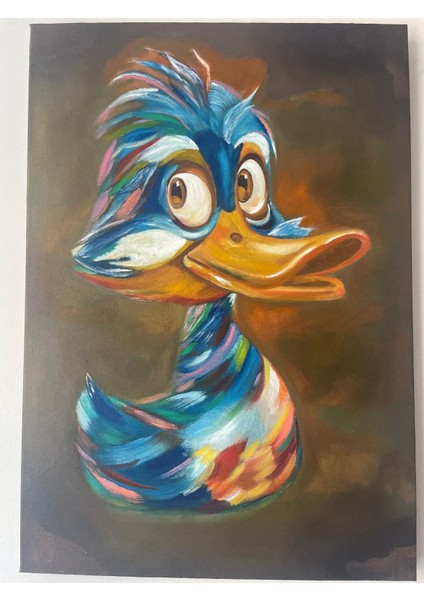 Yağlı Boya Renkli Ördek Tablosu | 35×50 cm fiyatları