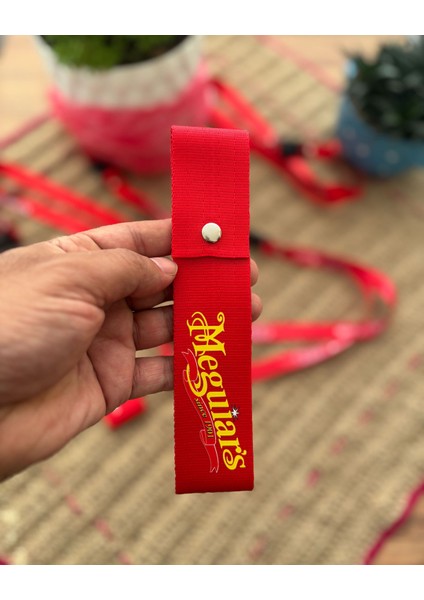 Meguars Tasarımlı, Kırmızı Renk Yüksek Kalite Tampon & Çeki Ipi