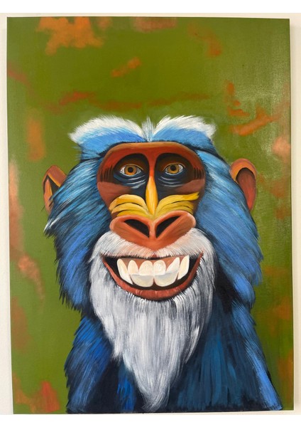 Yağlı Boya Tablo – Mandrill Portresi (50×70 Cm) fiyatları
