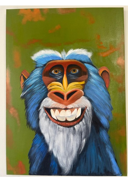Yağlı Boya Tablo – Mandrill Portresi (50×70 Cm) modelleri