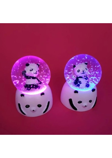 Mini Işıklı Panda Kar Küresi modelleri