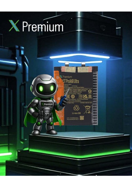 Xpremium Xiaomi Mi 13T Pro (BM5S) Batarya – 5000 Mah Süper Yüksek Kapasiteli Güçlendirilmiş Pil fiyatları
