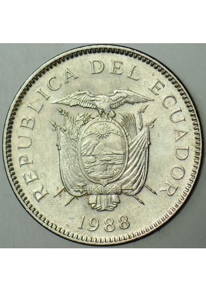 Ekvador 5 Sucre 1988 Bu Tipin Basıldığı Ilk Yıl. Çilaltı modelleri