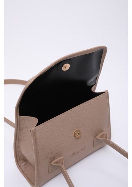 Vizon SHK178 Suni Deri, Tek Bölmeli, Çıtçıtlı, El, Kol ve Omuz Çantası