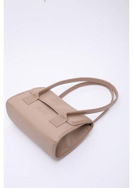 Vizon SHK178 Suni Deri, Tek Bölmeli, Çıtçıtlı, El, Kol ve Omuz Çantası