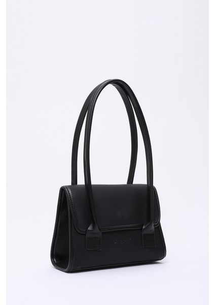 Siyah SHK178 Suni Deri, Tek Bölmeli, Çıtçıtlı, El, Kol ve Omuz Çantası fiyatları