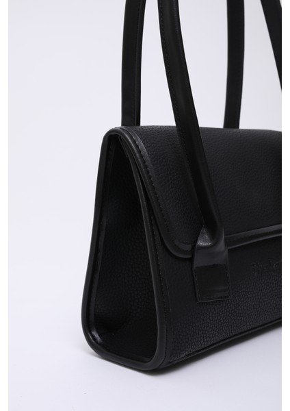 Siyah SHK178 Suni Deri, Tek Bölmeli, Çıtçıtlı, El, Kol ve Omuz Çantası fırsatları