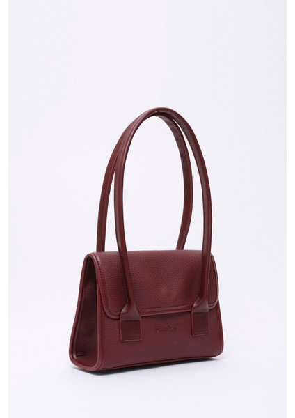 Bordo SHK178 Suni Deri, Tek Bölmeli, Çıtçıtlı, El, Kol ve Omuz Çantası fiyatları