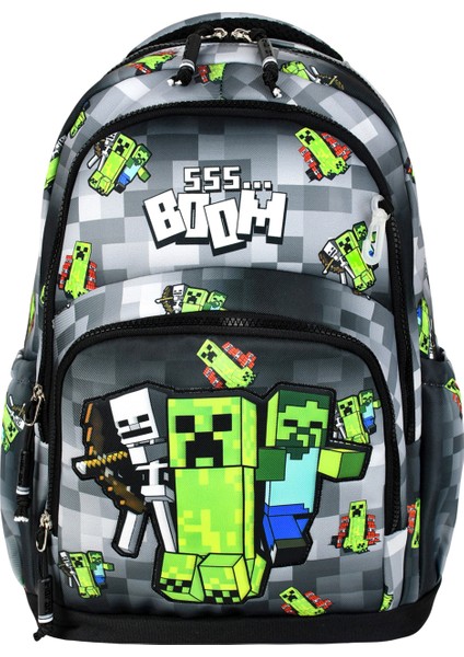 Minecraft 2 Desenli Üçlü Çocuk Ilkokul Okul Çantası Seti (Çanta Termal Beslenme Çantası Kalemlik) indirimleri