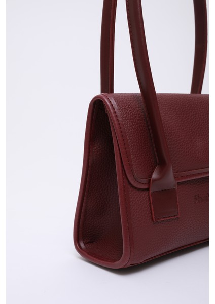 Bordo SHK178 Suni Deri, Tek Bölmeli, Çıtçıtlı, El, Kol ve Omuz Çantası fırsatları