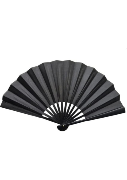 Plastik Kumaş Yelpaze 12'li Siyah