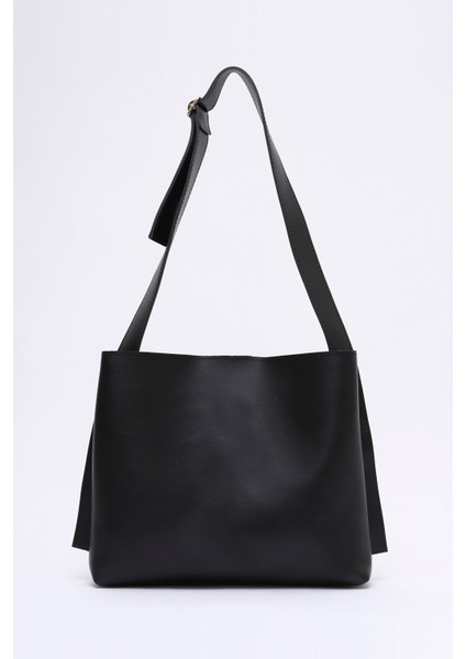 Siyah SHK179 Suni Deri, Tek Bölmeli, Çıtçıtlı, Makyaj Çantalı El, Kol ve Omuz Çantası modelleri