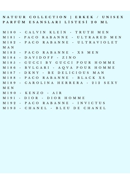 M147 Calvin Klein - Escape Men Erkek Parfüm Esansı Yağ Yoğun Konsantre Koku 20 ml