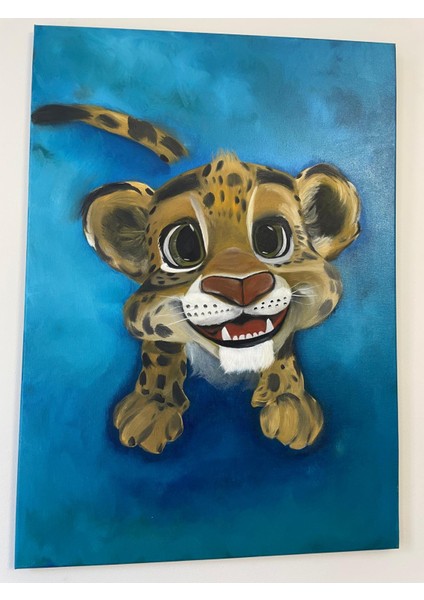 Yağlı Boya Tablo – Sevimli Yavru Leopar (50×70 Cm) indirimleri
