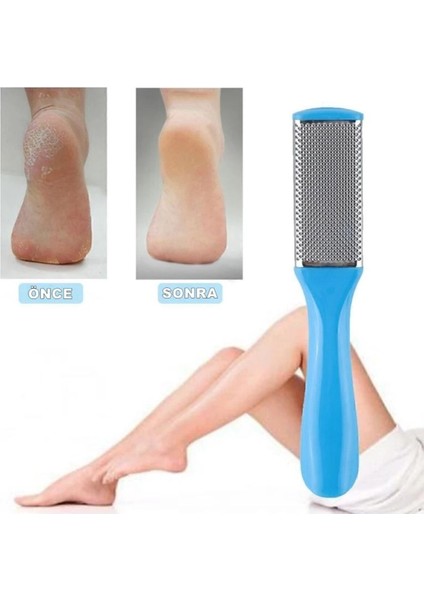 Mini Boy Çift Taraflı Törpü Ölü Deri Temizleme Aracı 16.5 cm Mavi Renk