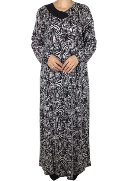 Kadın Desenli Oskar Kumaş Kulplu Elbise