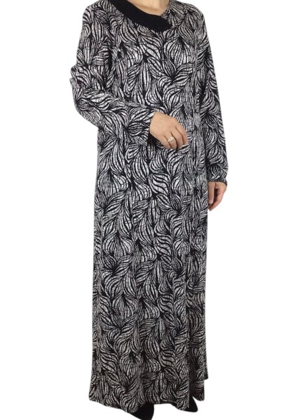 Kadın Desenli Oskar Kumaş Kulplu Elbise modelleri