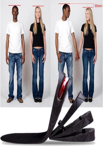 Unisex Hava Yastıklı 7cm Gizli Boy Uzatıcı Tabanlık Ortopedik Ayakkabı Tabanlığı Topuk Yükseltici fiyatları