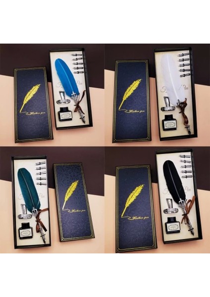 Tüylü Masaüstü Divit Kalem Seti modelleri