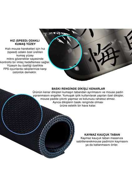 Pro Gaming Mouse Pad 70X30 Samurai Mouse Pad Xl Büyük Oyuncu Mousepad Kenar Dikişli Yıkanabilir Speed Mause Pad fırsatları