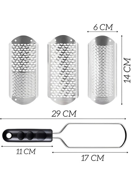 3 Yedek Başlıklı Topuk Rendesi Seti modelleri