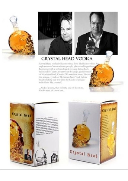 1000 ml Crystal Head Kuru Kafa Içki Şişesi