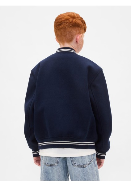 Erkek Çocuk Lacivert Varsity Logo Bomber Ceket indirimleri
