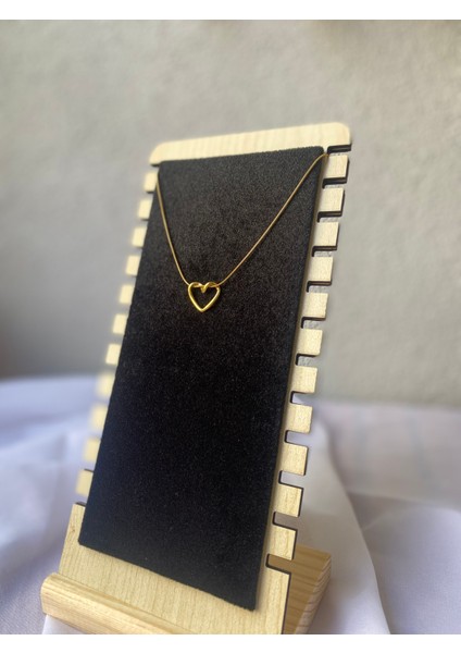 Çelik Kalpli Sarmaşık Gold Kolye
