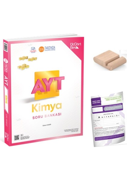 345 -Üç Dört Beş Ayt Kimya Soru Bankası Yks 2026 +Telefon Tutucu + Deneme