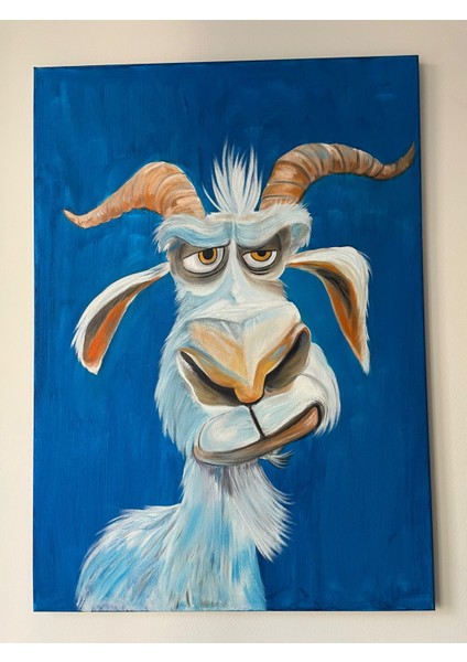 Yağlı Boya Keçi Tablosu | 50×70 cm indirimleri