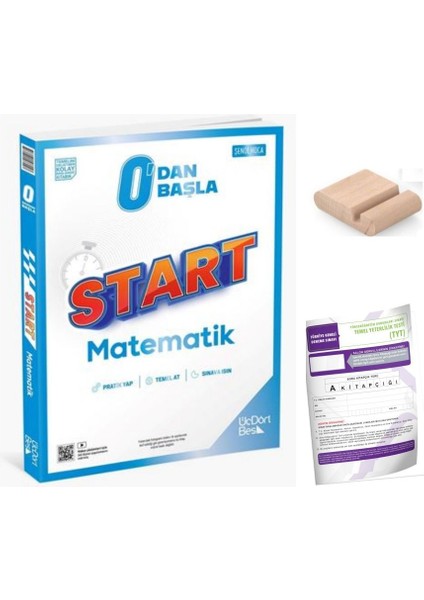 345 -Üç Dört Beş 0'dan Start Matematik Yks 2026 +Telefon Tutucu + Deneme