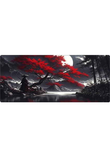 Pro Gaming Mouse Pad 70X30 Samurai Mouse Pad Xl Büyük Oyuncu Mousepad Kenar Dikişli Yıkanabilir Speed Mause Pad